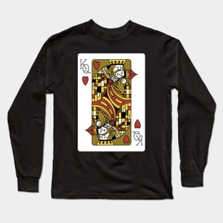 The Kiss Playing Card Klimt by Tobe Fonseca Long Sleeve T-Shirt
